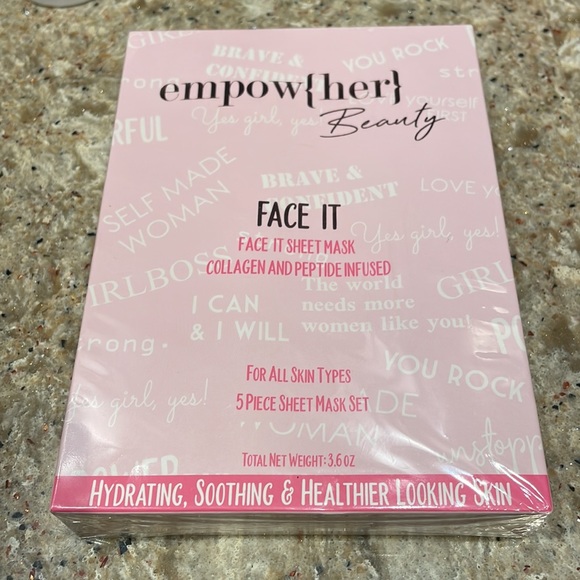NEW Empow{her} Beauty Face It 5 Piece Sheet Mask Set - Picture 3 of 4